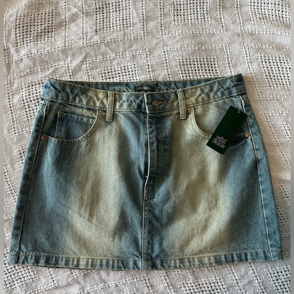 Wild Fable Acid Wash Denim Mini Skirt Brand New with Tags